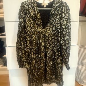 Michael Kors Black and Gold Dress